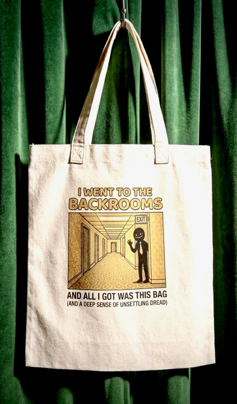 I Went to the Backrooms Tote Bag – Horror Gaming Canvas Tote