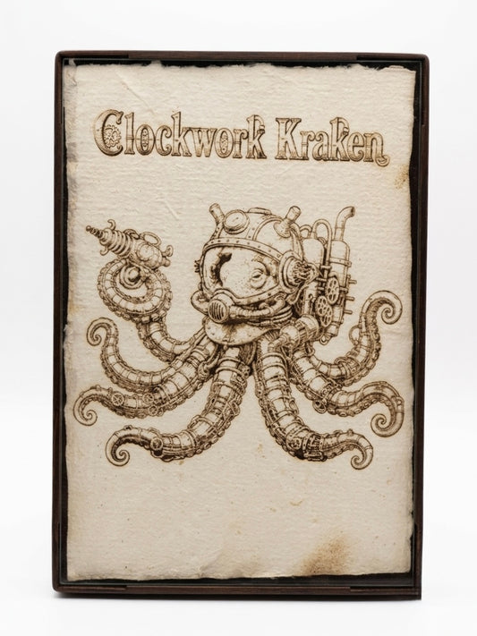 Steampunk Handmade Paper Art Prints – Laser Engraved Collection