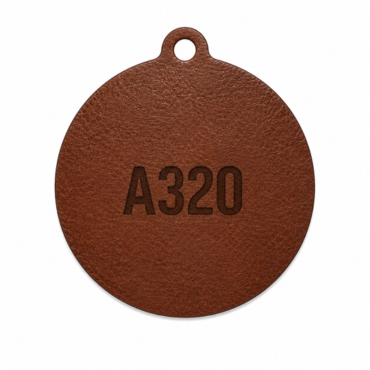 Born in the sky. Flying forever. | Airbus A320 Leather Keychain