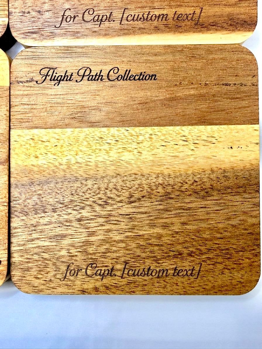 Flight Path Collection™ – Custom Aviation Coaster Set (Set of 4)