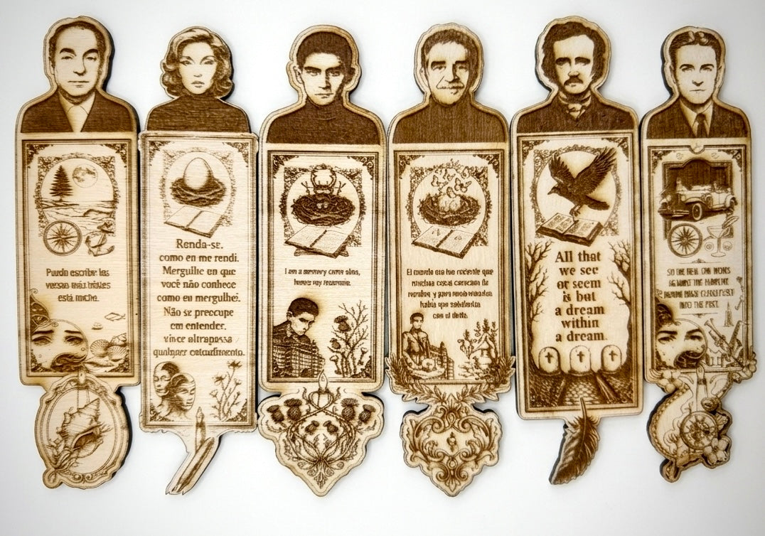 Nocturne Bookmarks – Literary Legends Collection (Set of 6)