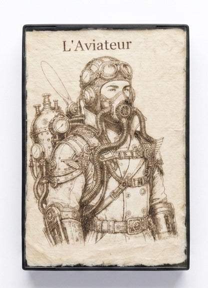Steampunk Handmade Paper Art Prints – Laser Engraved Collection