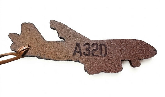 Airbus A320 Leather Bag Tag | Airplane Luggage Tag | Aviation Gift for Pilots & Travelers